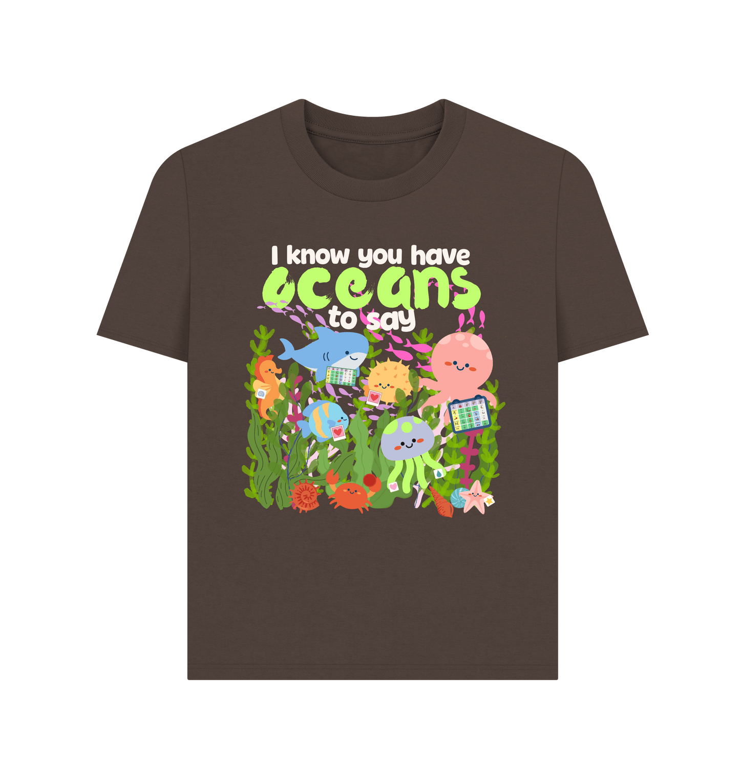 Chocolate Printed T-shirt Front