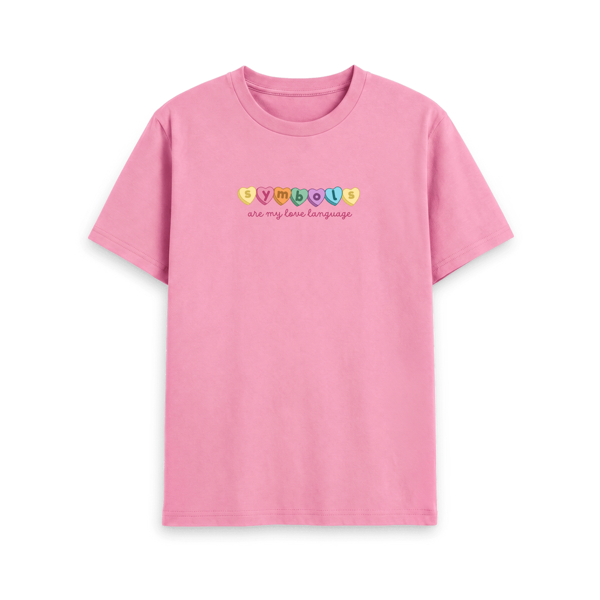 Rose Pink Printed T-shirt Front