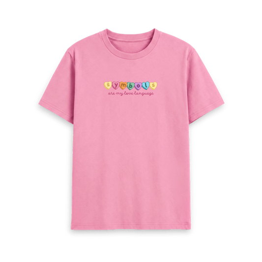 Rose Pink Printed T-shirt Front