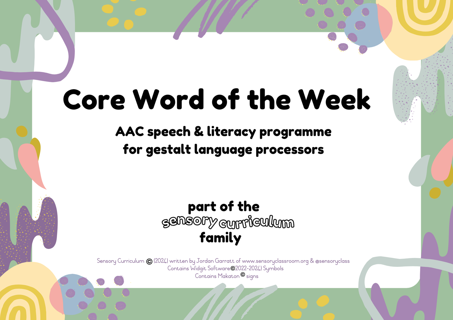 Core Word of the Week Programme- Full Academic Year