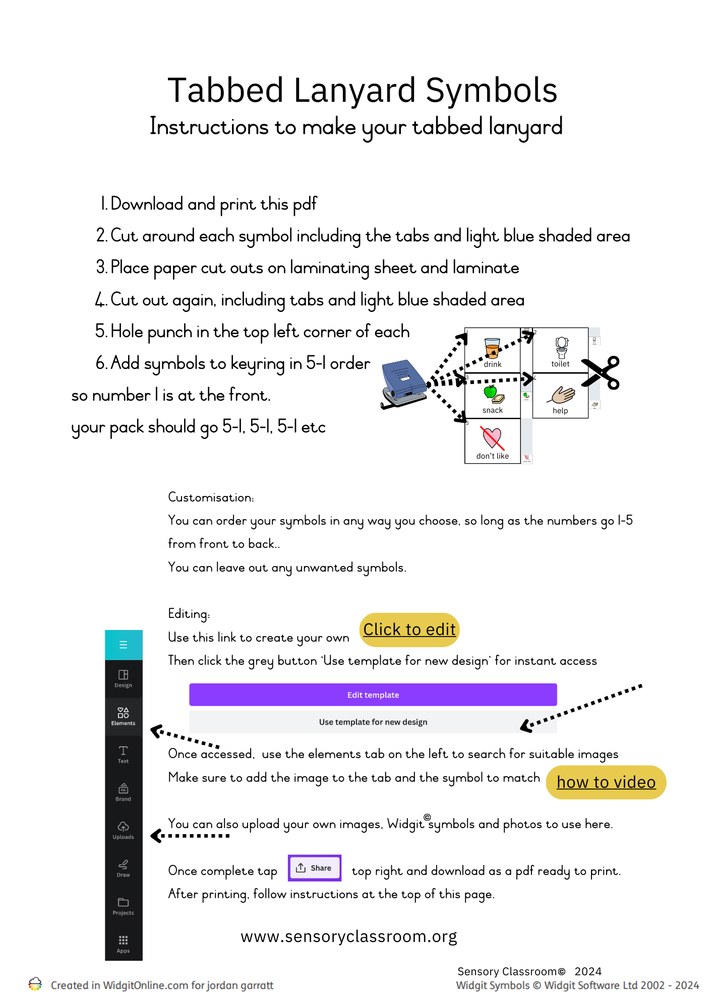 Editable Visual Symbols (tabbed)