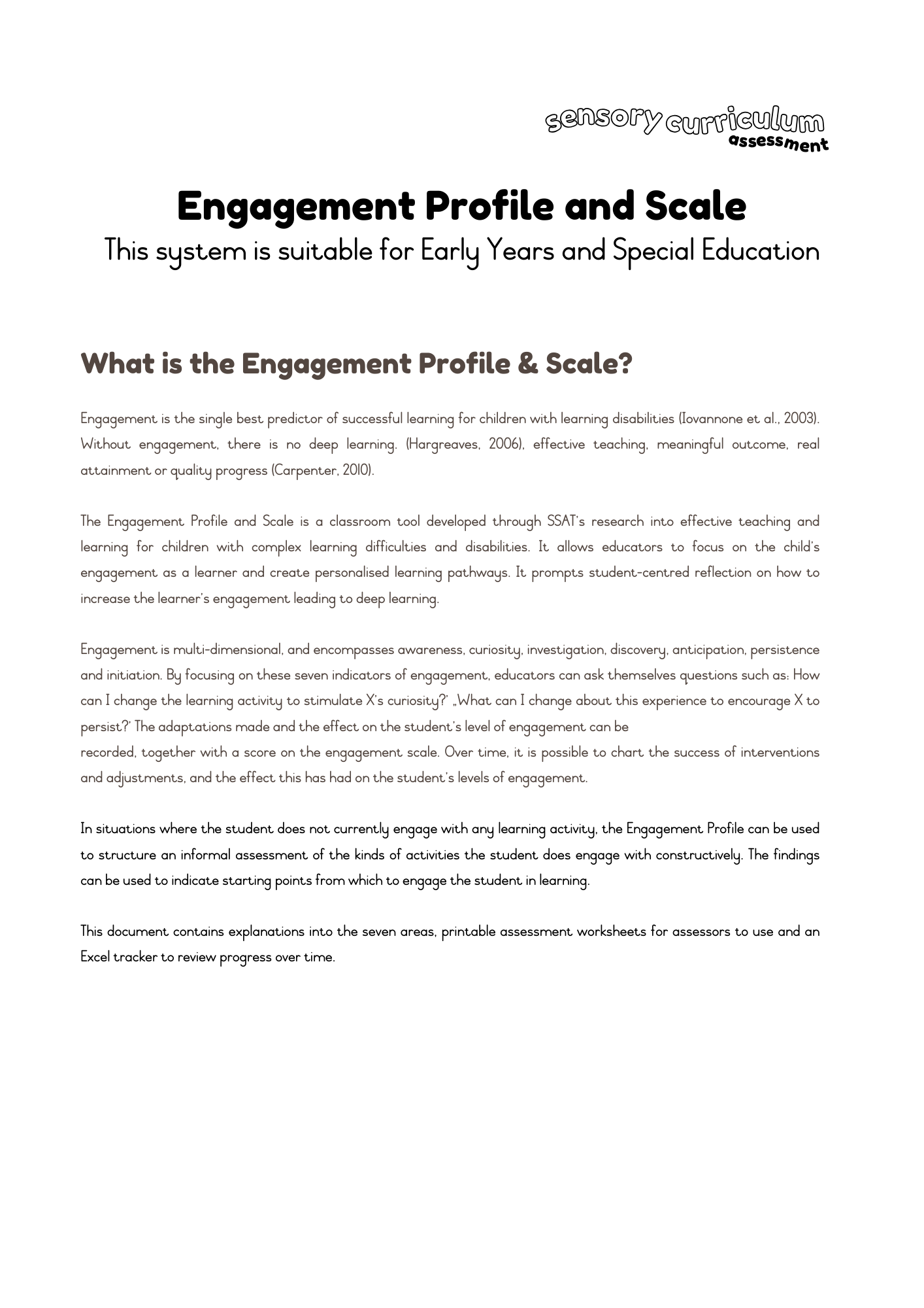 Engagement Profile Assessment Tool