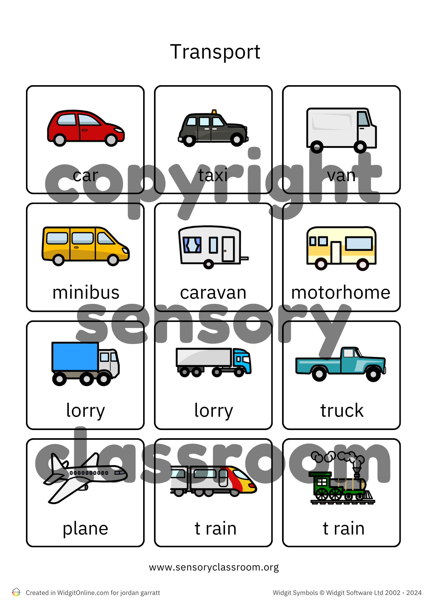 Símbolos de transporte