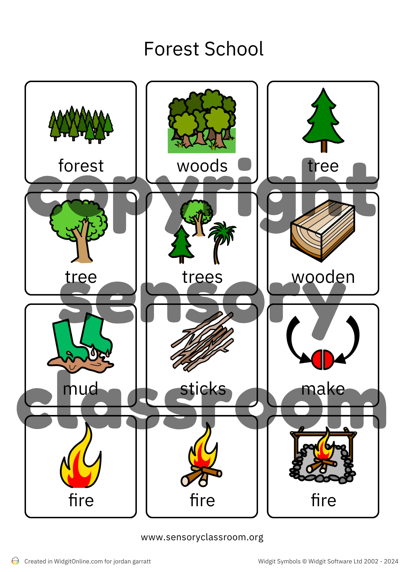 Símbolos de la escuela forestal