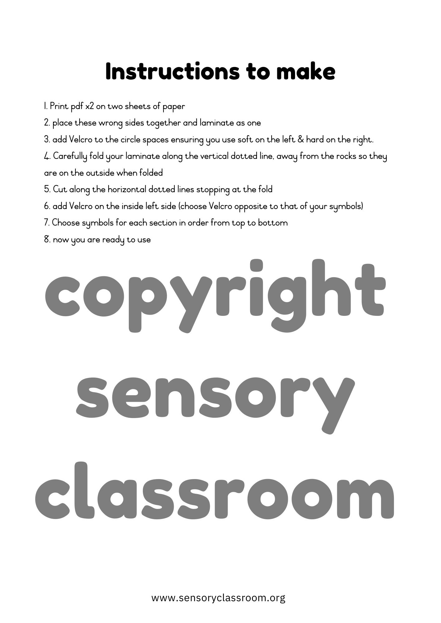 Folding Instructions Visual