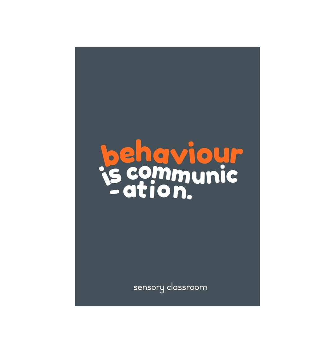 White Behaviour is Communication postcard A6