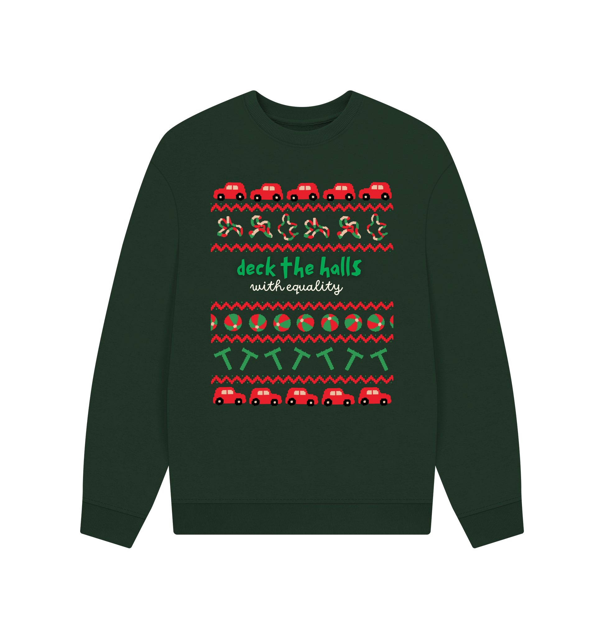 Evergreen Printed Sweater Front