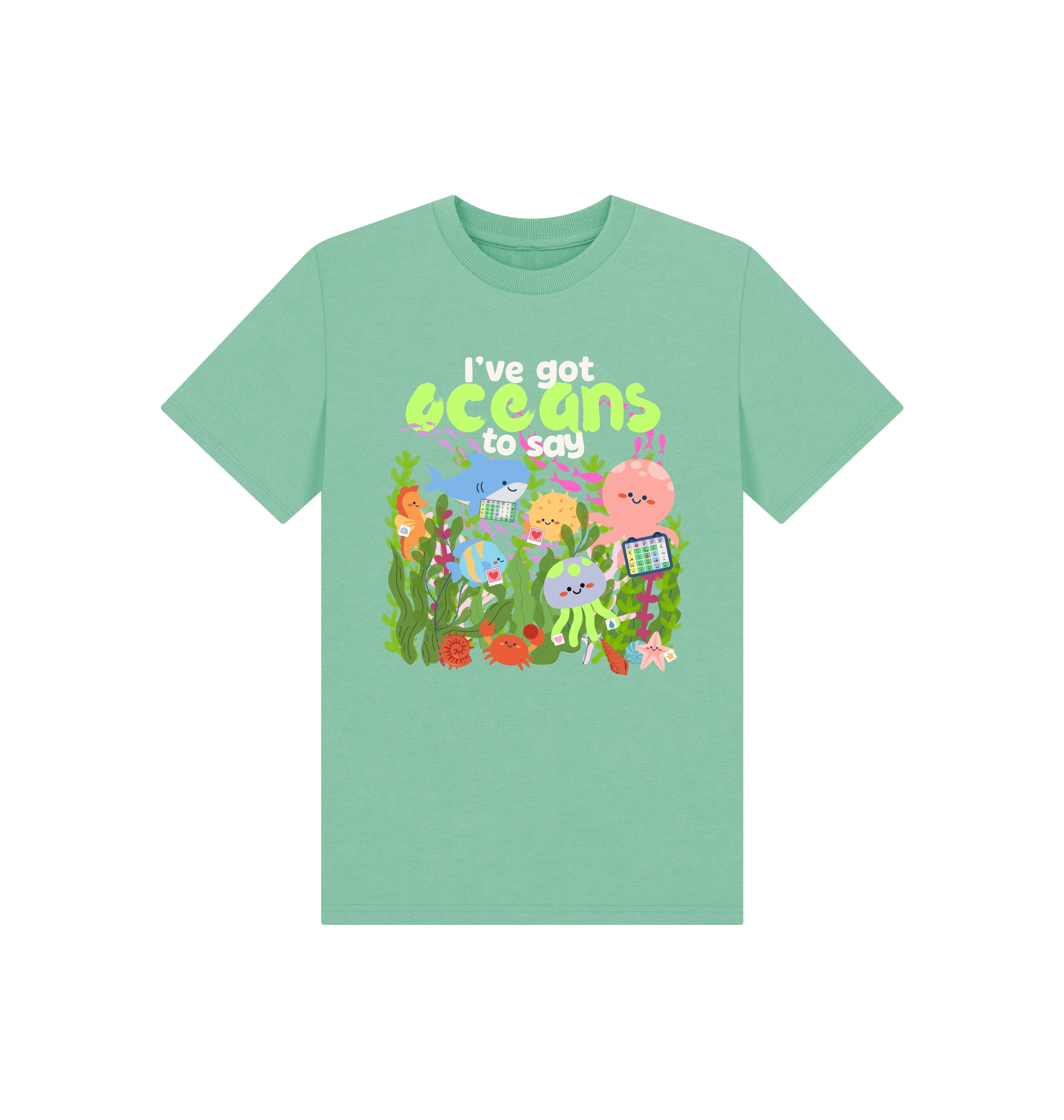 Peppermint Printed Kids T-Shirt Front