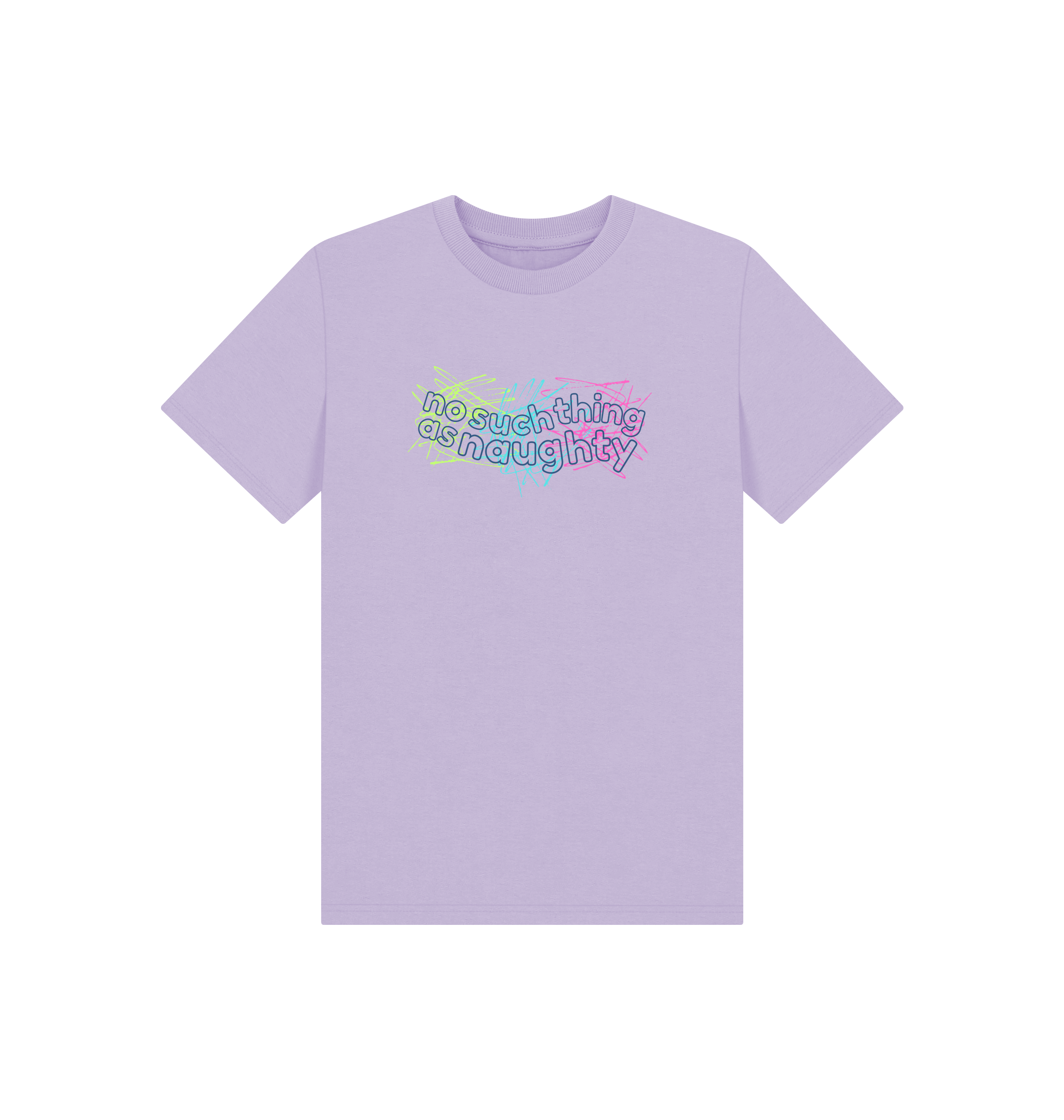 Soft Lilac Printed Kids T-Shirt Front