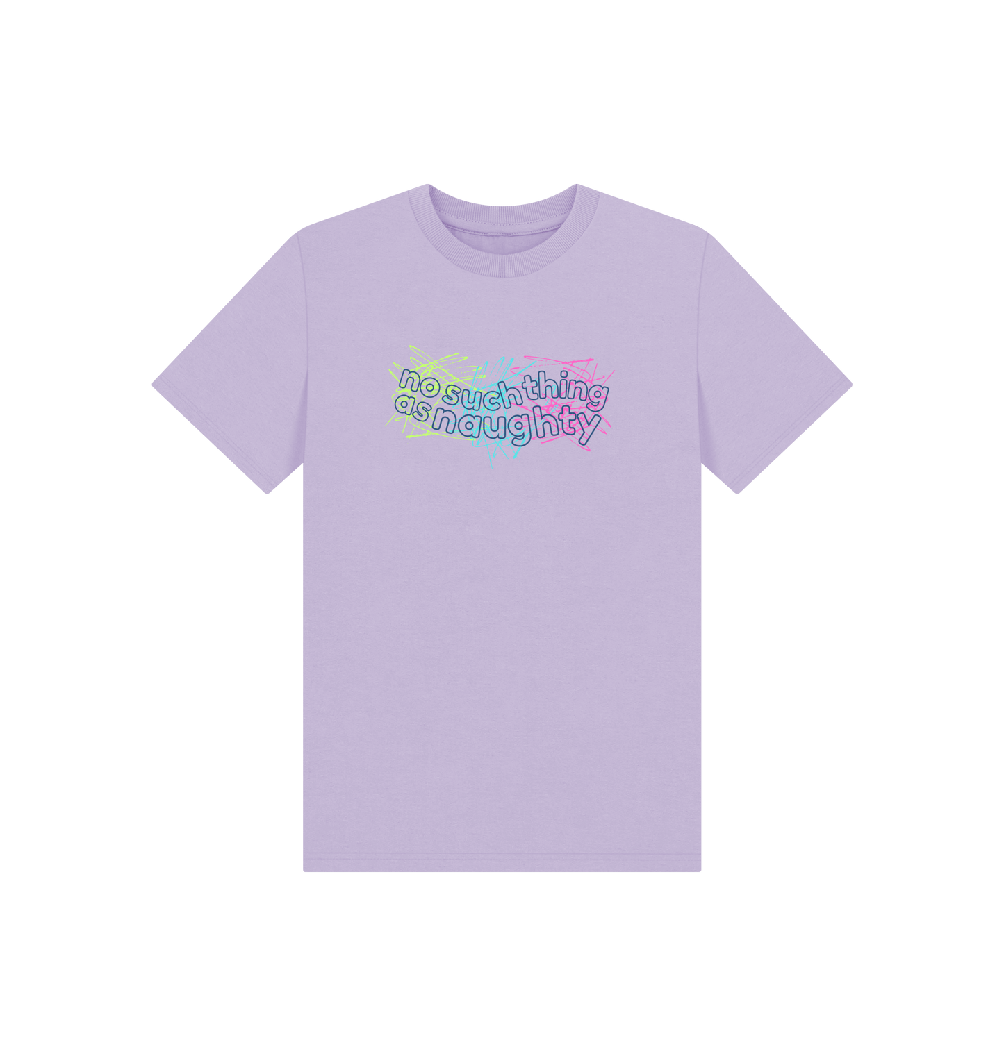 Soft Lilac Printed Kids T-Shirt Front