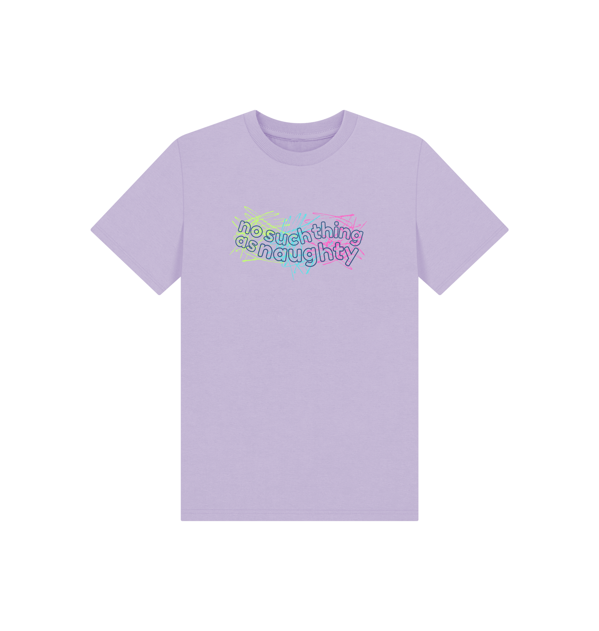 Soft Lilac Printed Kids T-Shirt Front