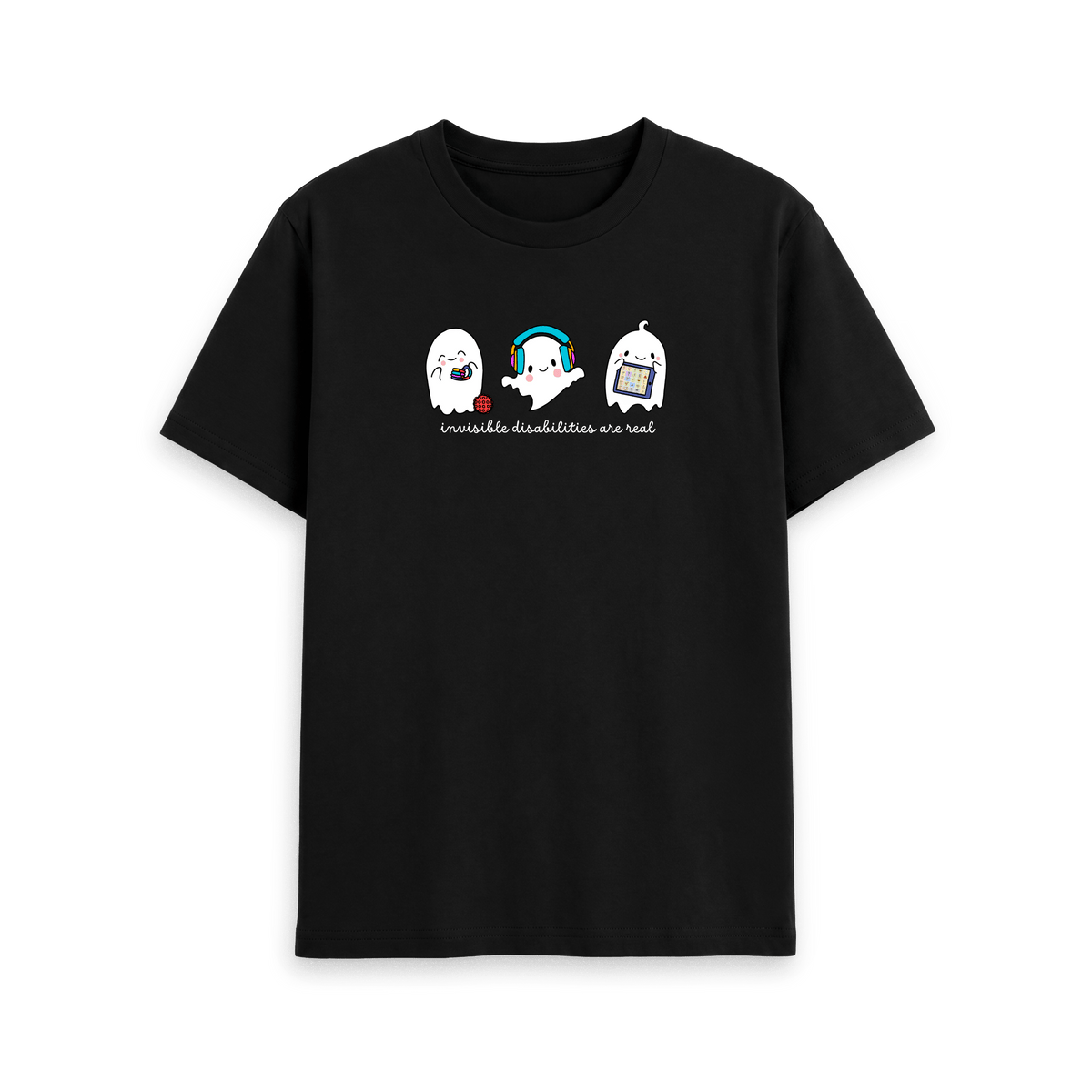 Black Printed T-shirt Front