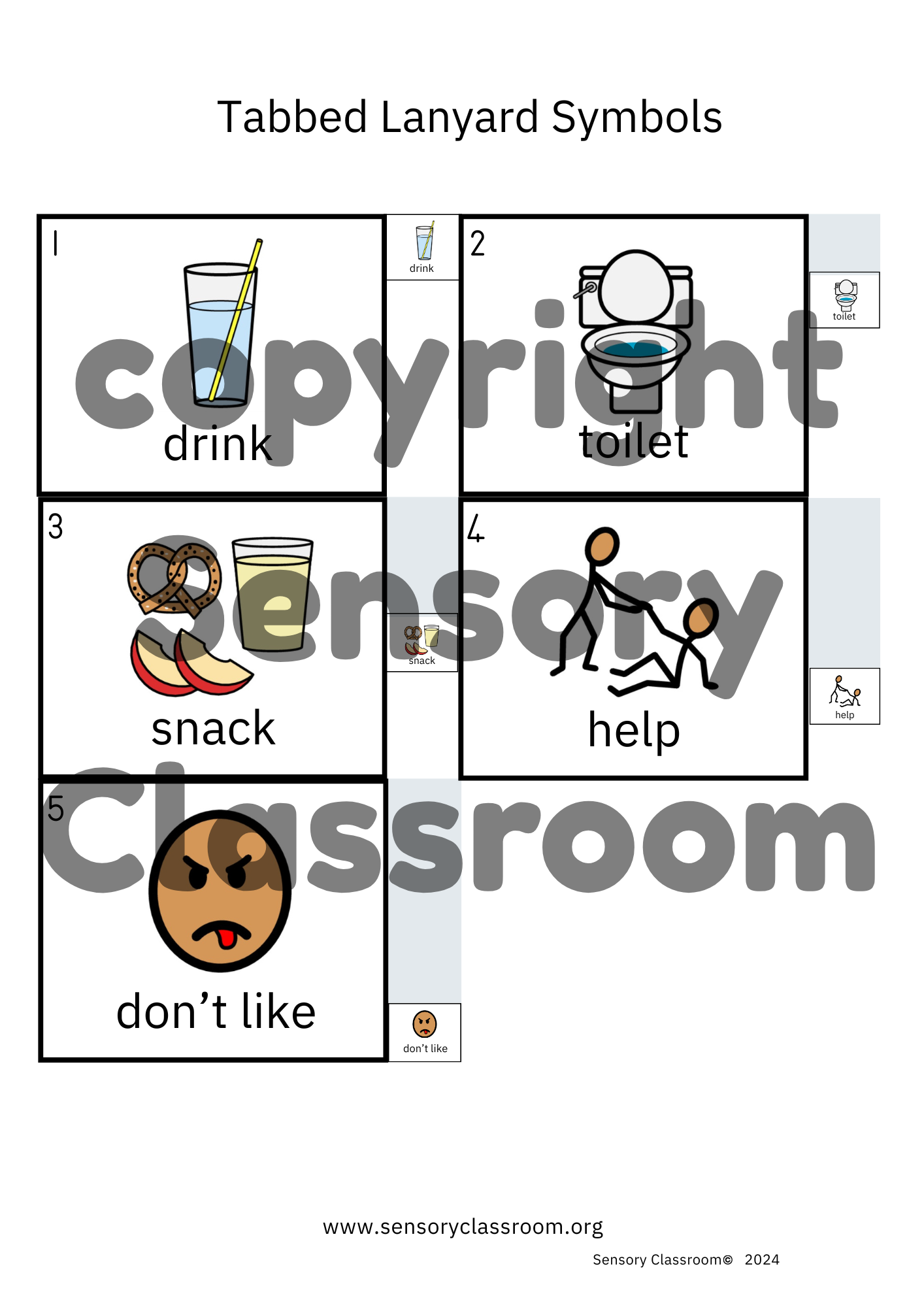 Tabbed Symbols Sets