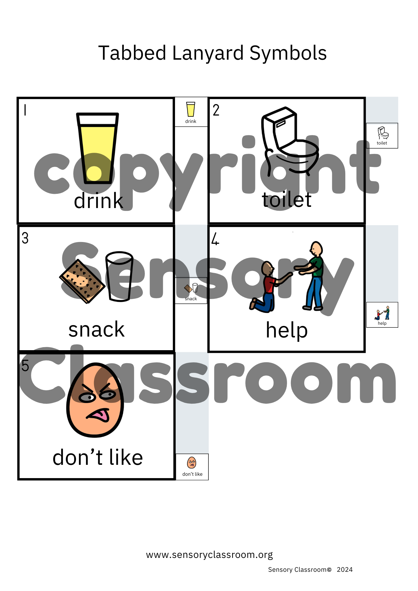 Tabbed Symbols Sets