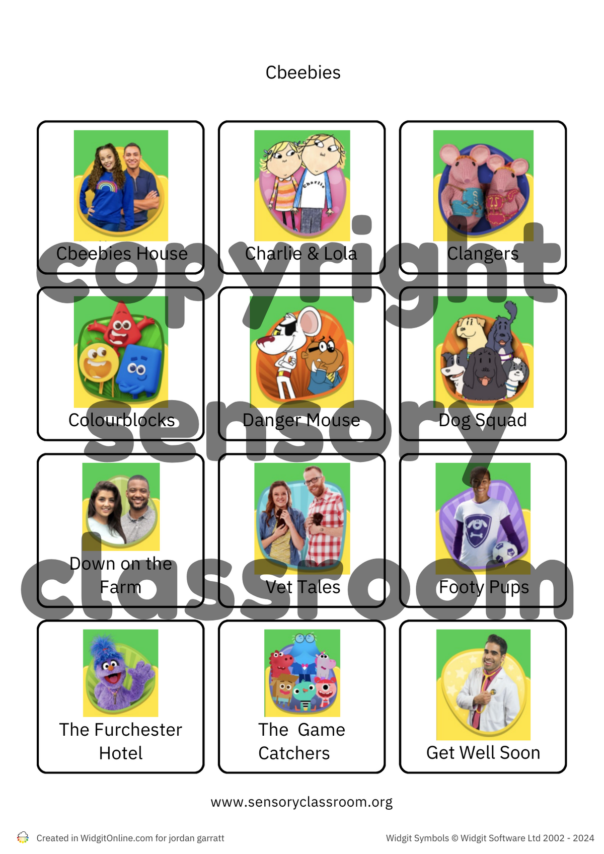Cbeebies Choosing Symbols – Sensory Classroom Ltd