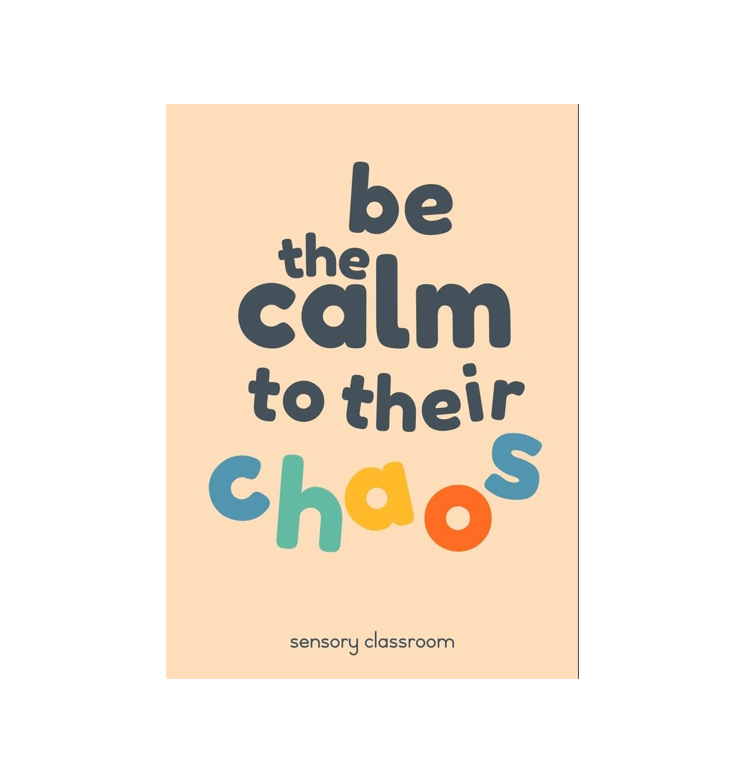 White Be the Calm to their Chaos postcard A6