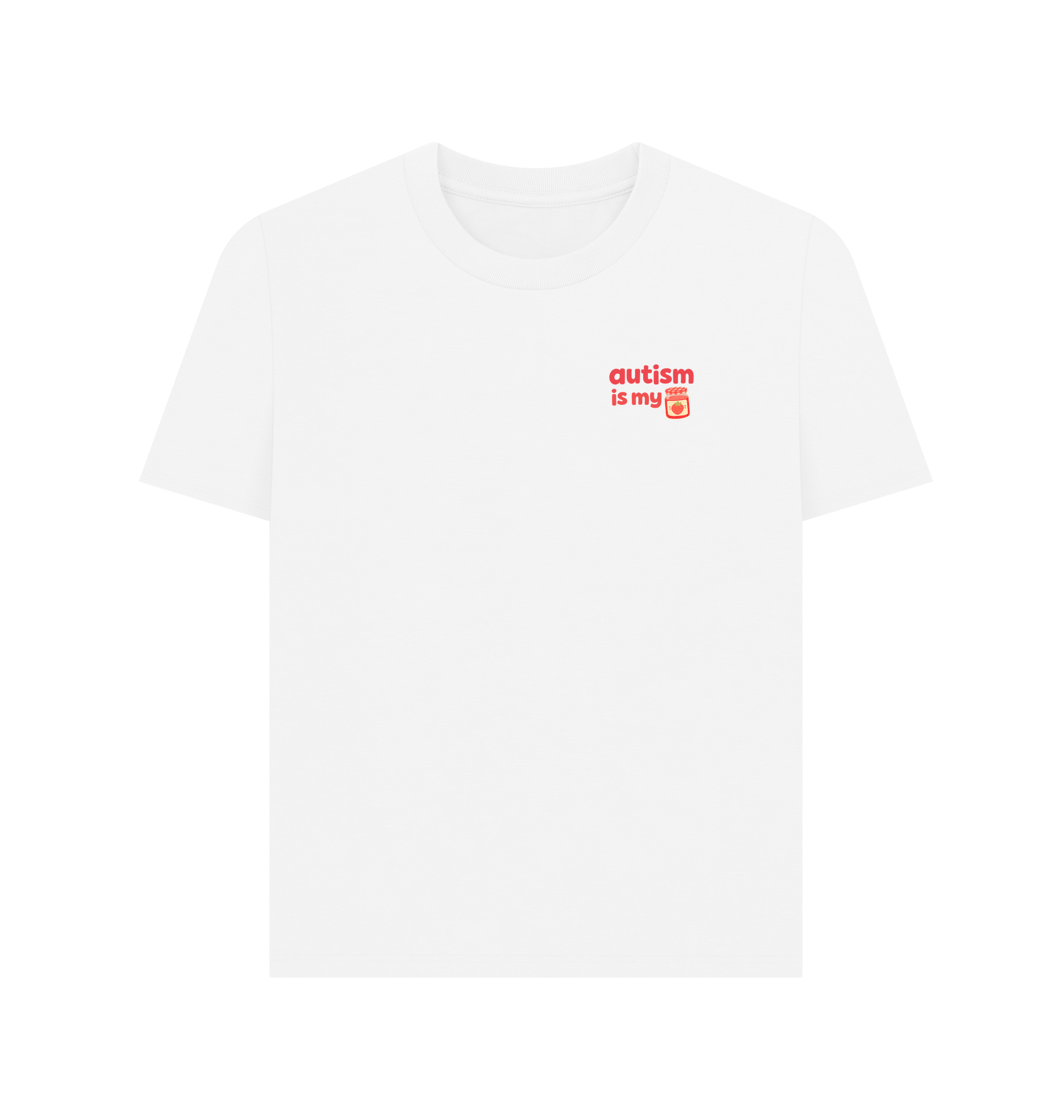 White Printed T-shirt Front