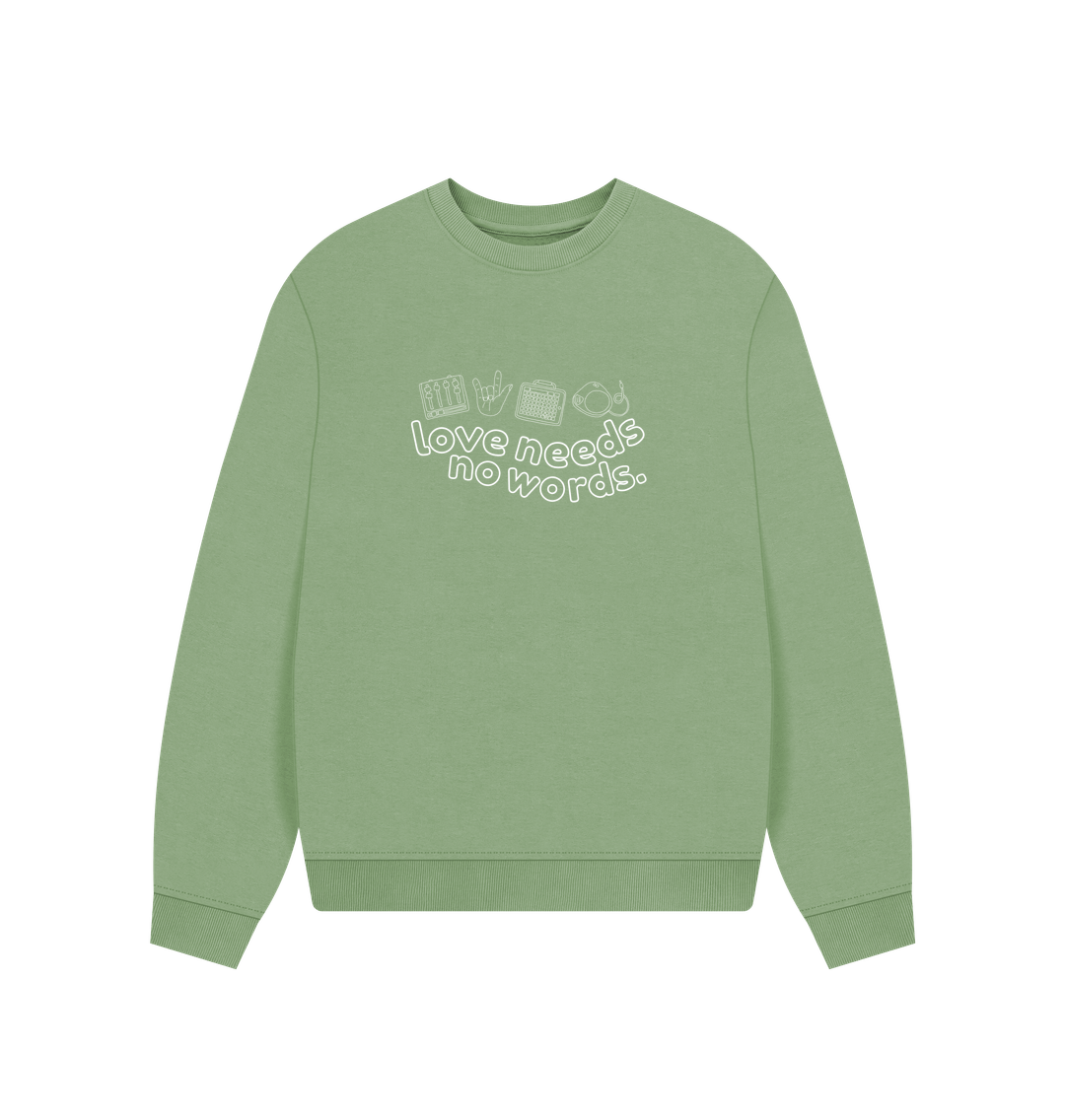 Sage Love Needs No Words Oversized Women's Sweater