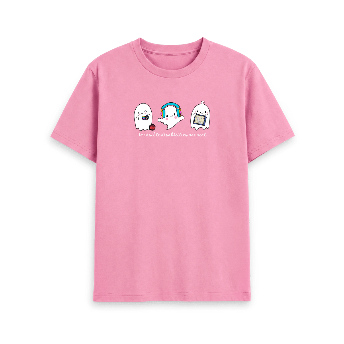 Rose Pink Printed T-shirt Front