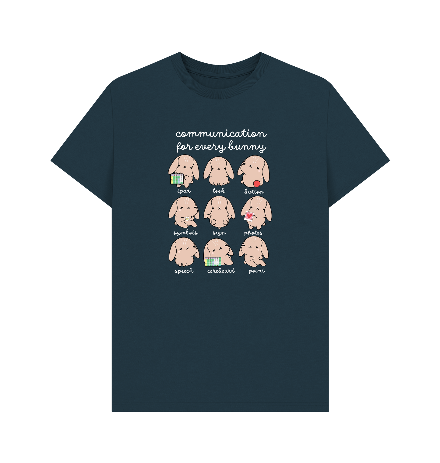 Denim Blue Printed T-shirt Front