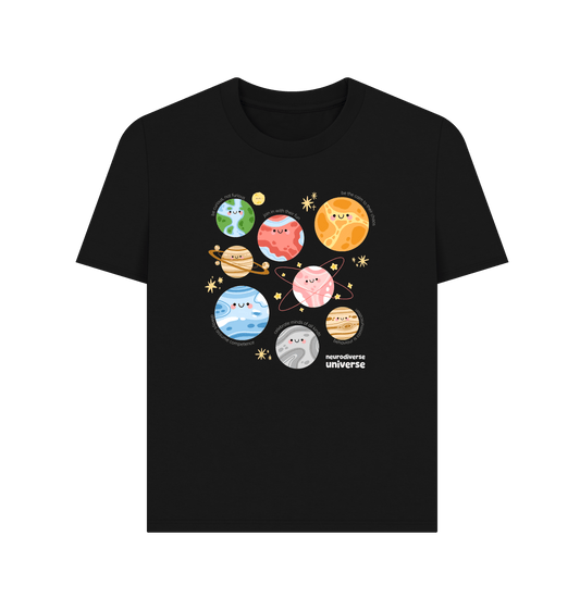 Black Printed T-shirt Front