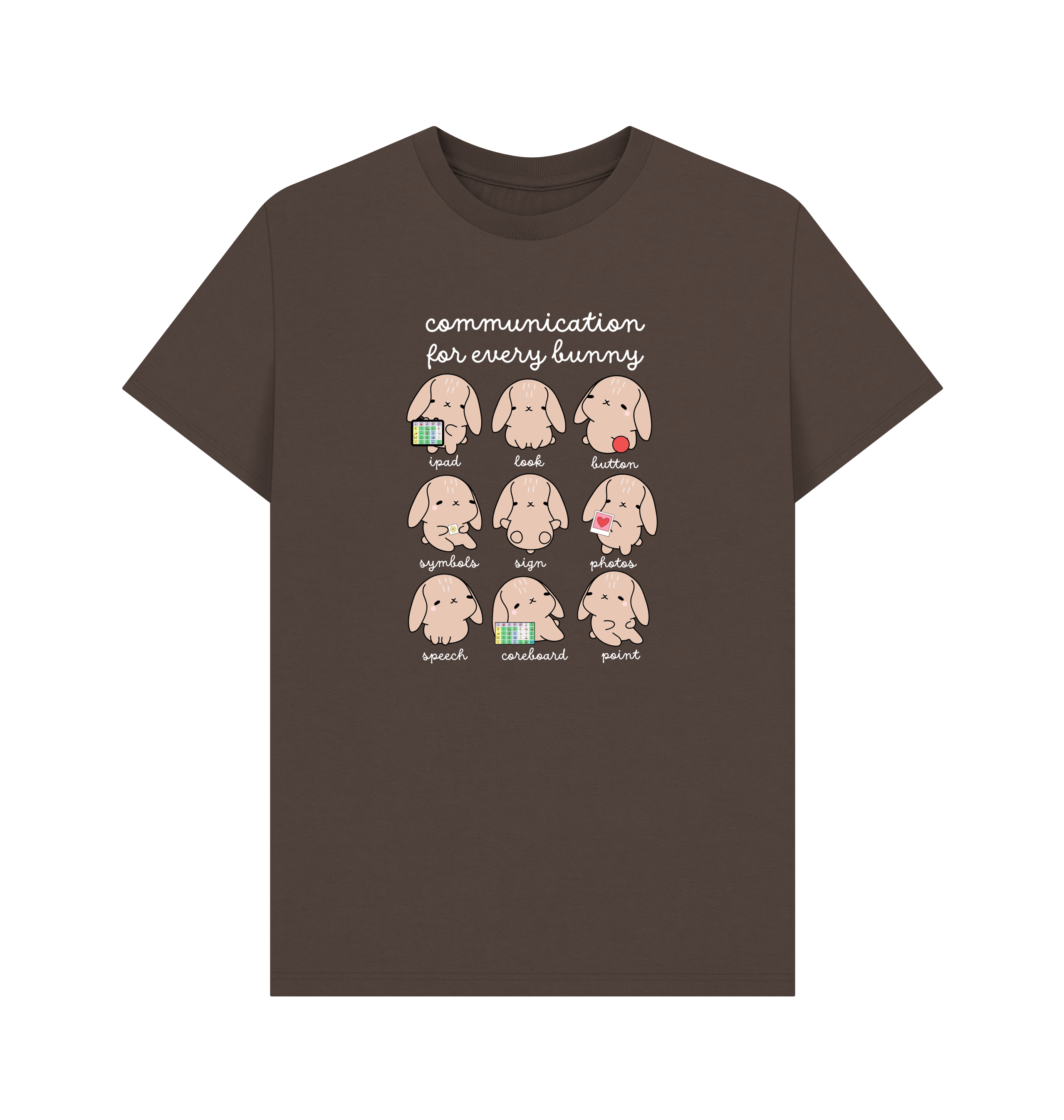 Chocolate Printed T-shirt Front