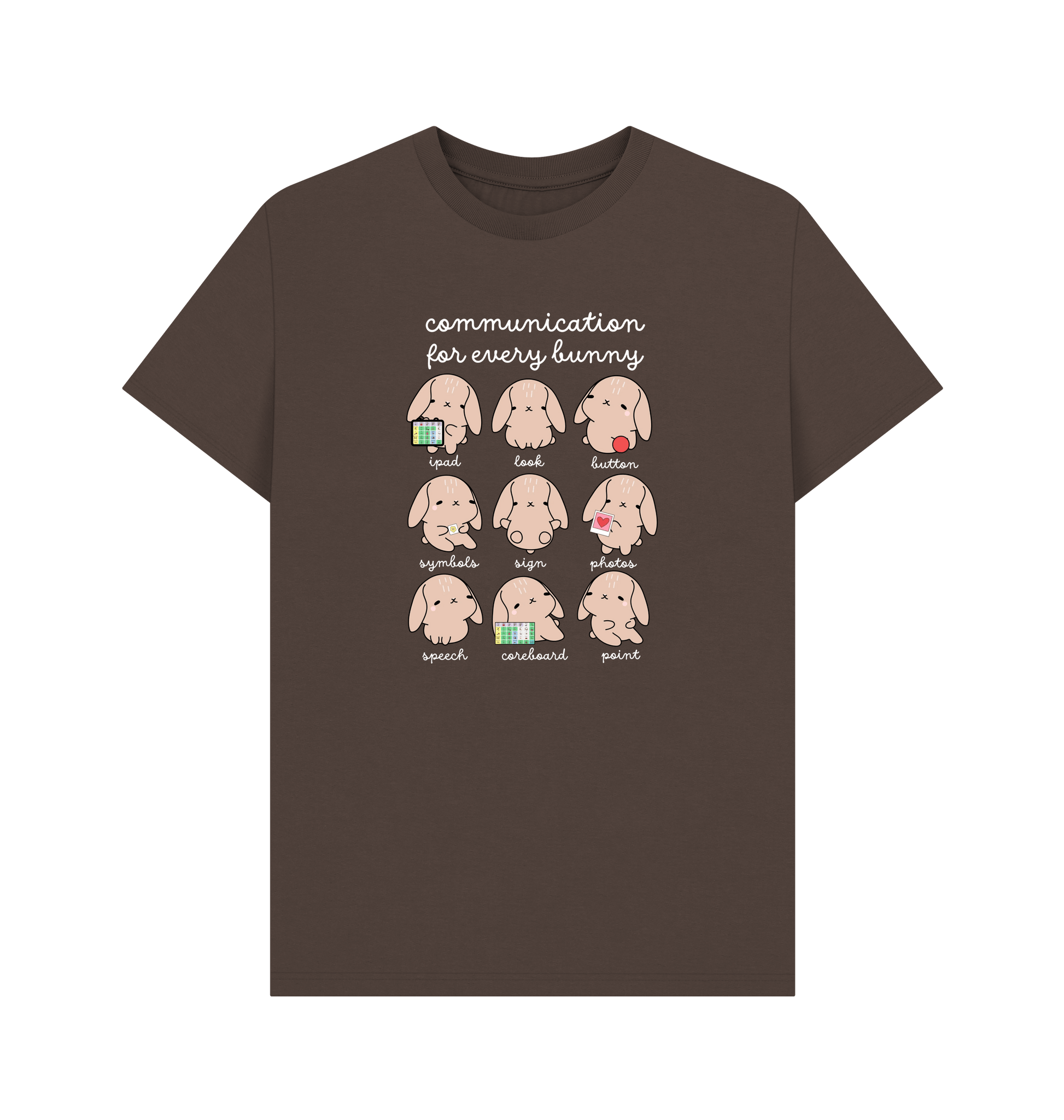 Chocolate Printed T-shirt Front