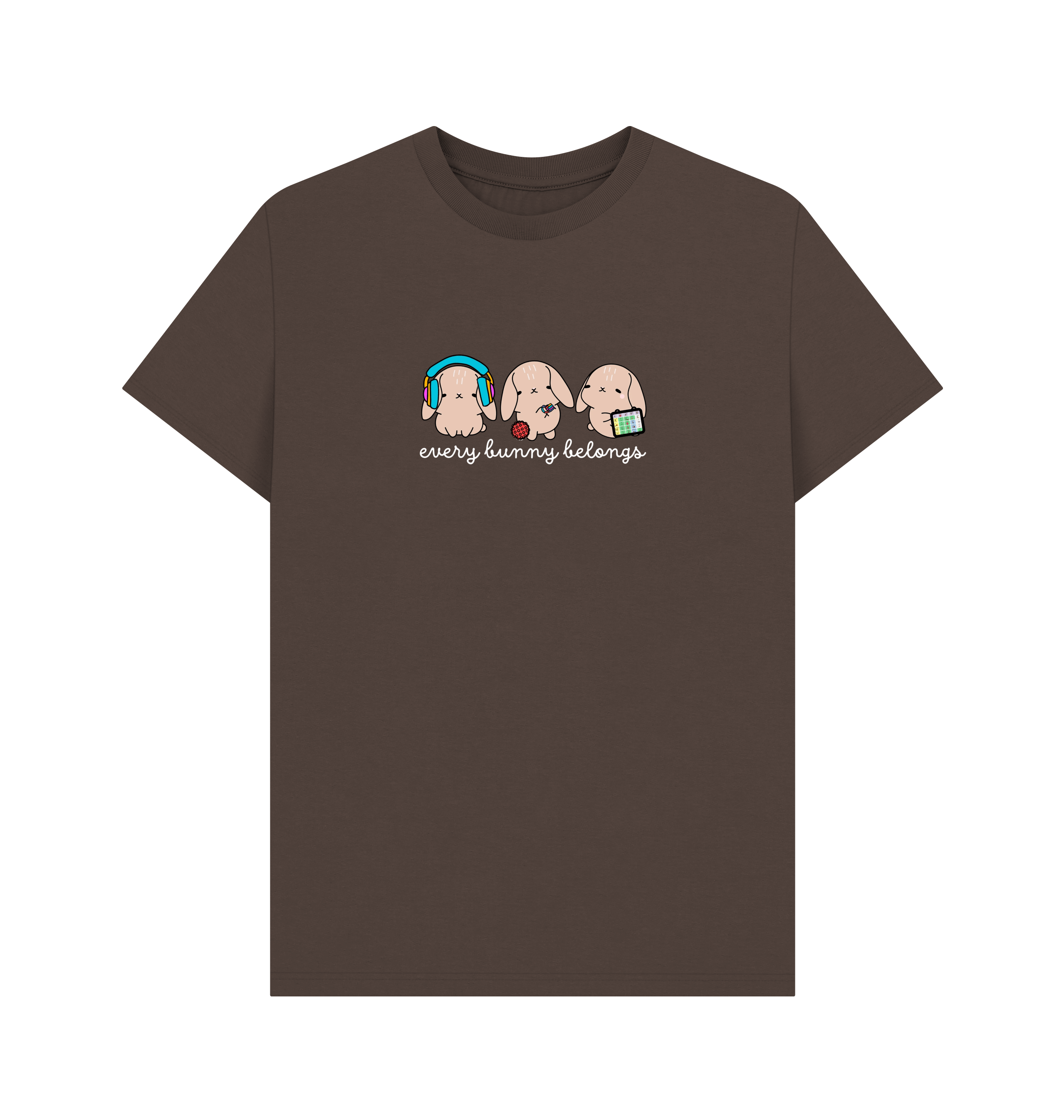 Chocolate Printed T-shirt Front