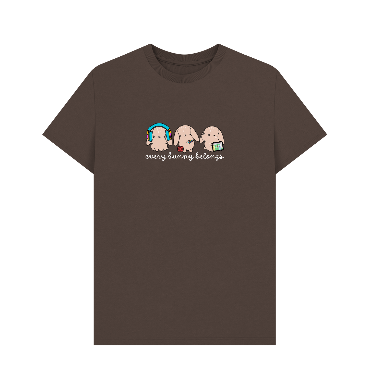 Chocolate Printed T-shirt Front