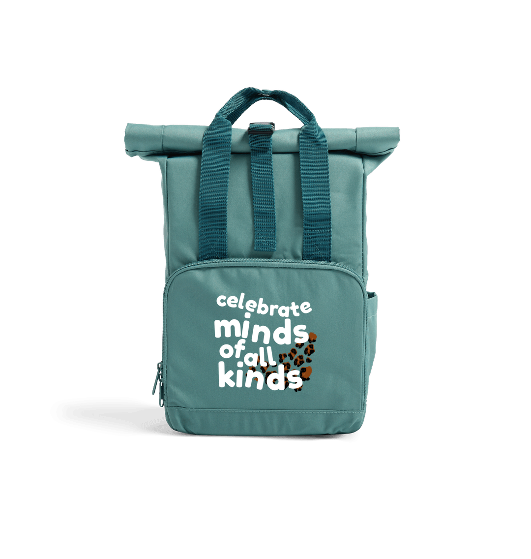 Sage Green Celebrate Minds of all Kinds mini rucksack