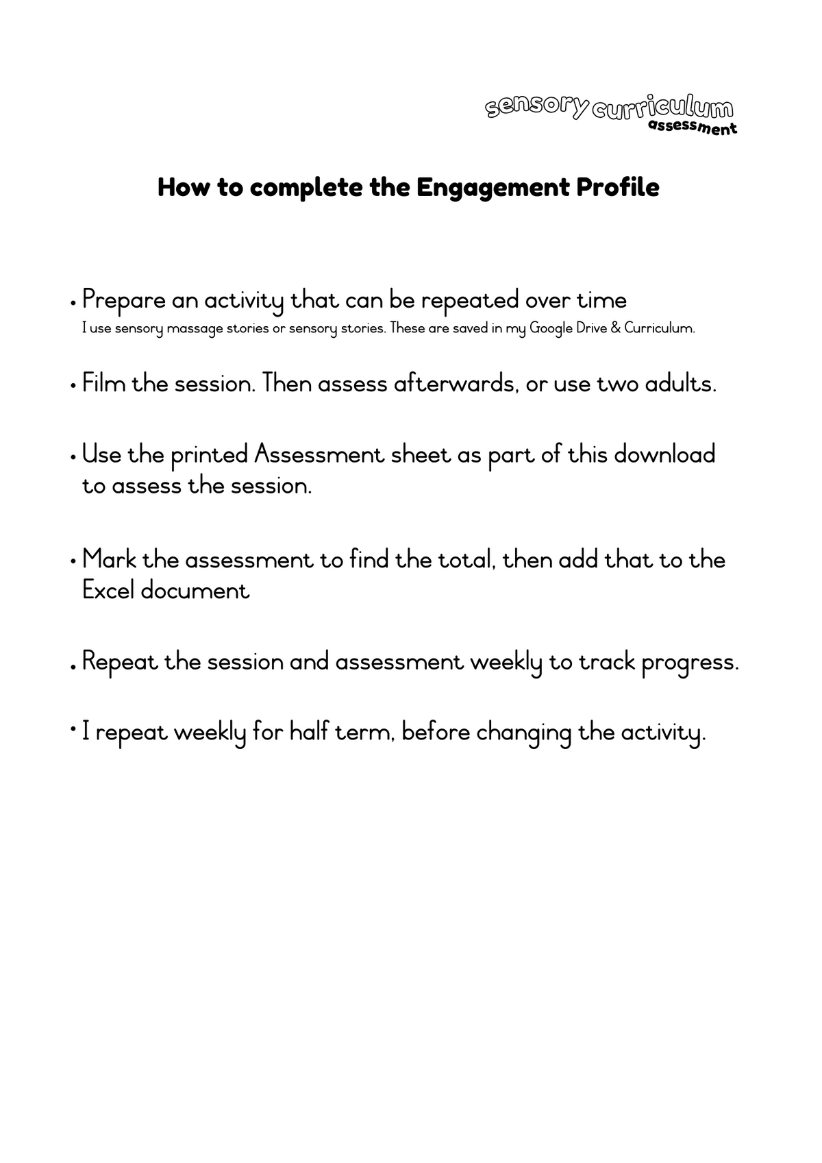Engagement Profile Assessment Tool – Sensory Classroom Ltd