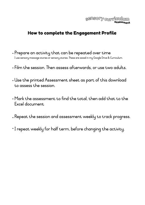 Engagement Profile Assessment Tool – Sensory Classroom Ltd