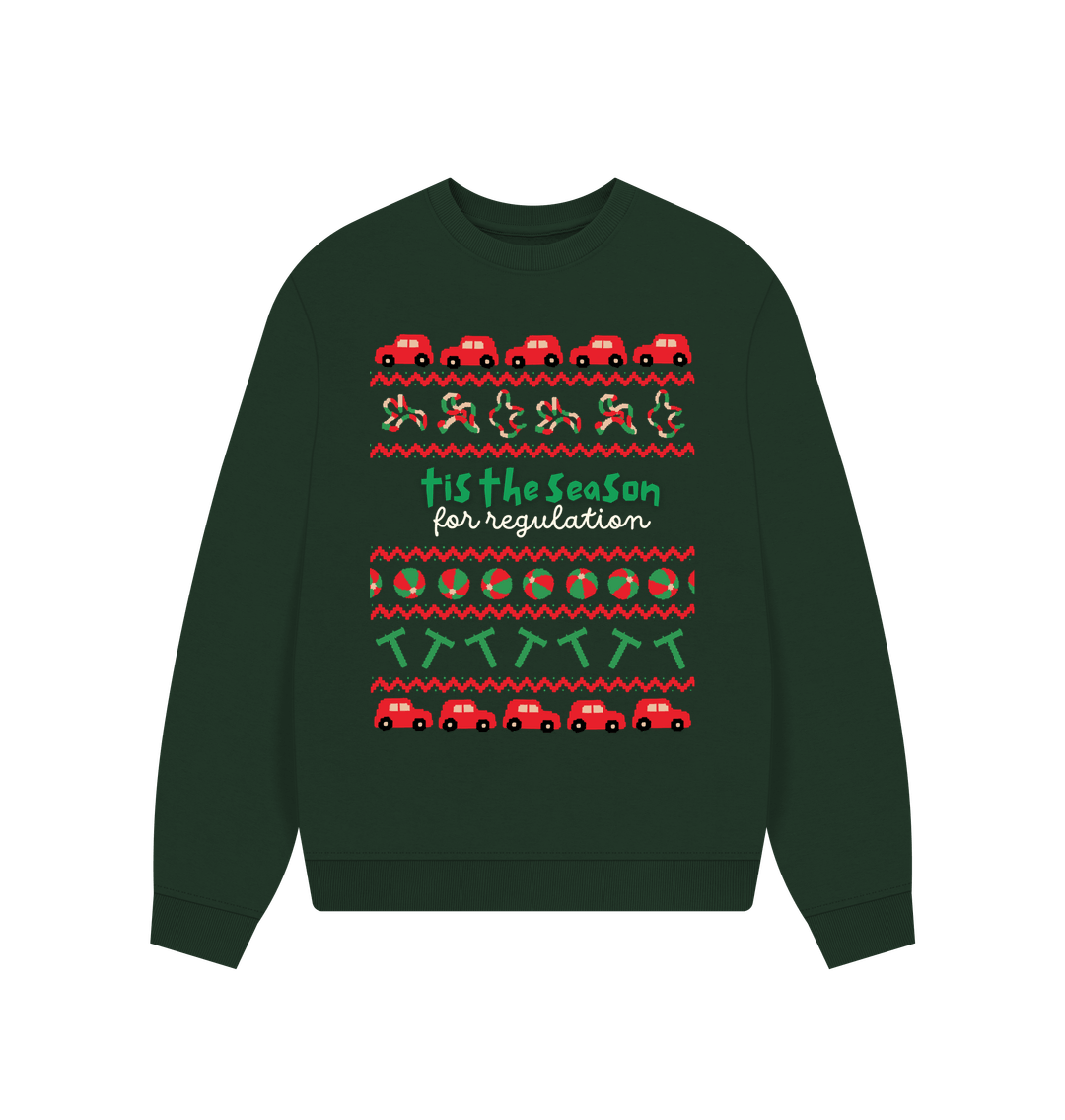 Evergreen Sensory Tis the Season Women's Oversized Jumper (dark)