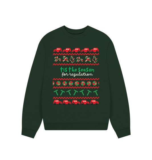 Evergreen Sensory Tis the Season Women's Oversized Jumper (dark)