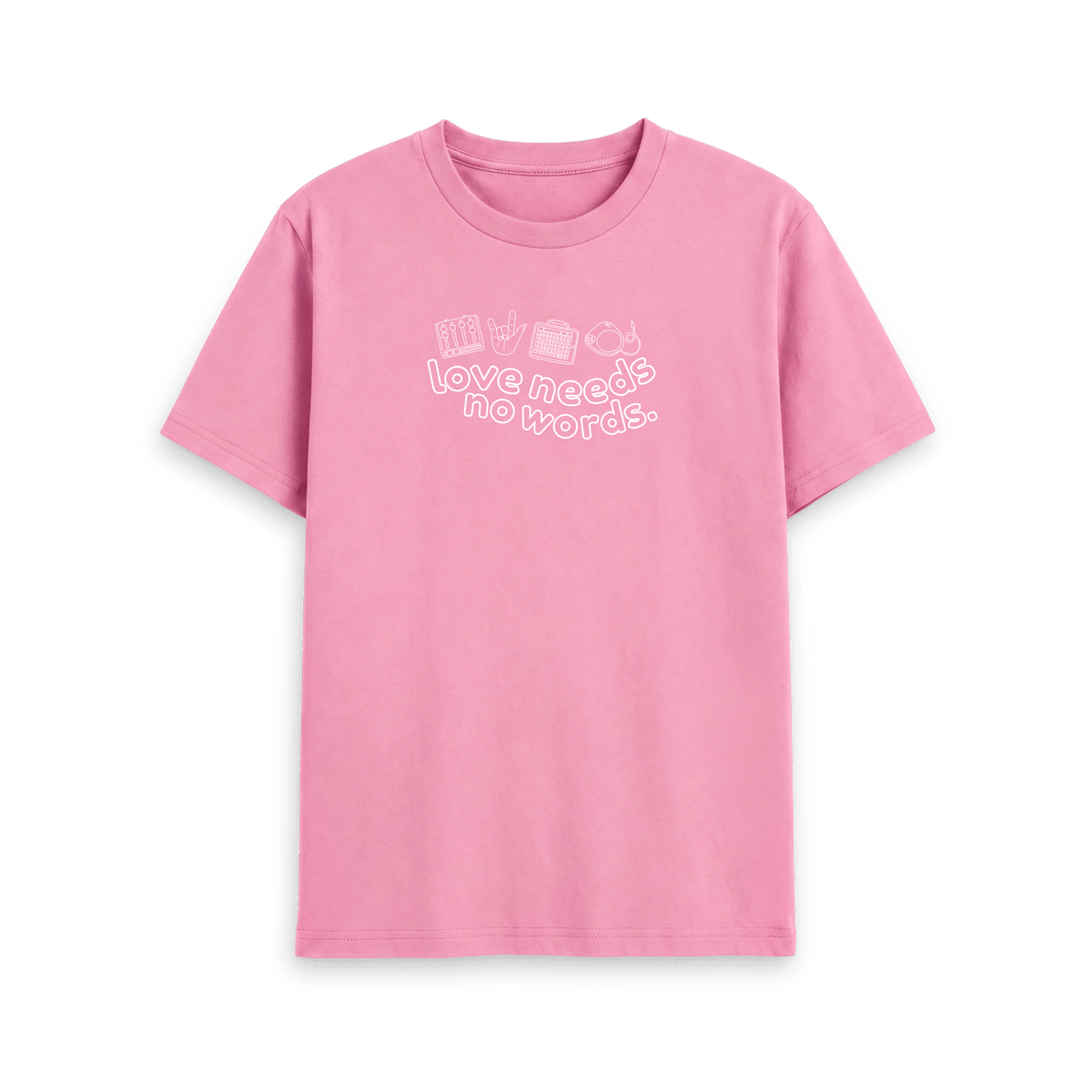 Rose Pink Printed T-shirt Front