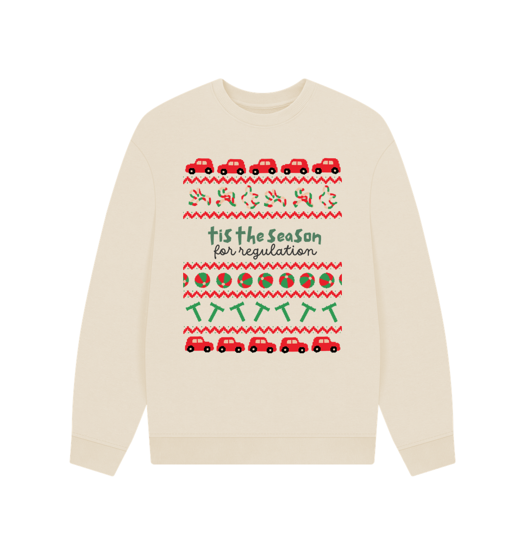 Oat Sensory Tis the Season Men's Oversized Jumper (light)