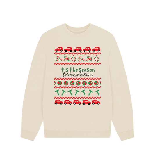 Oat Sensory Tis the Season Men's Oversized Jumper (light)