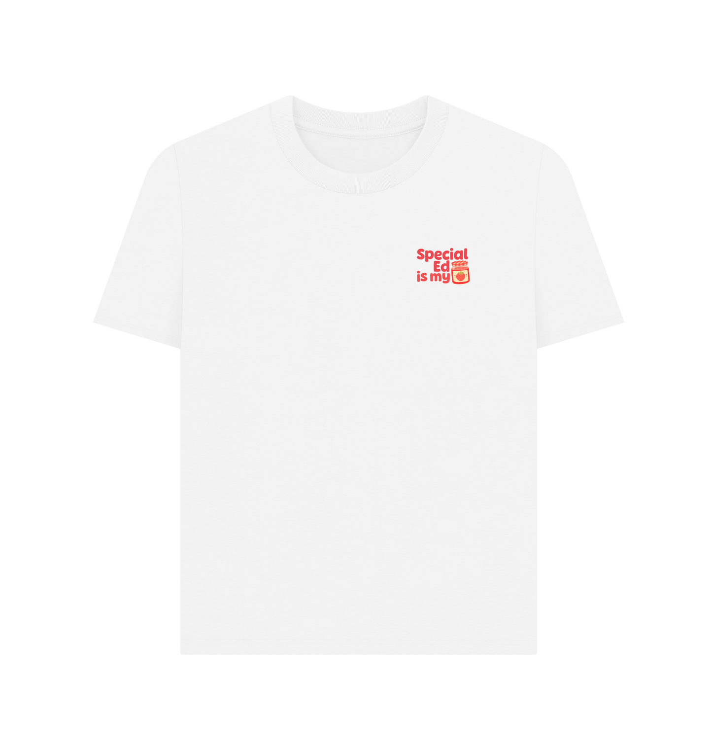 White Printed T-shirt Front