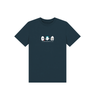 Denim Blue Printed Kids T-Shirt Front