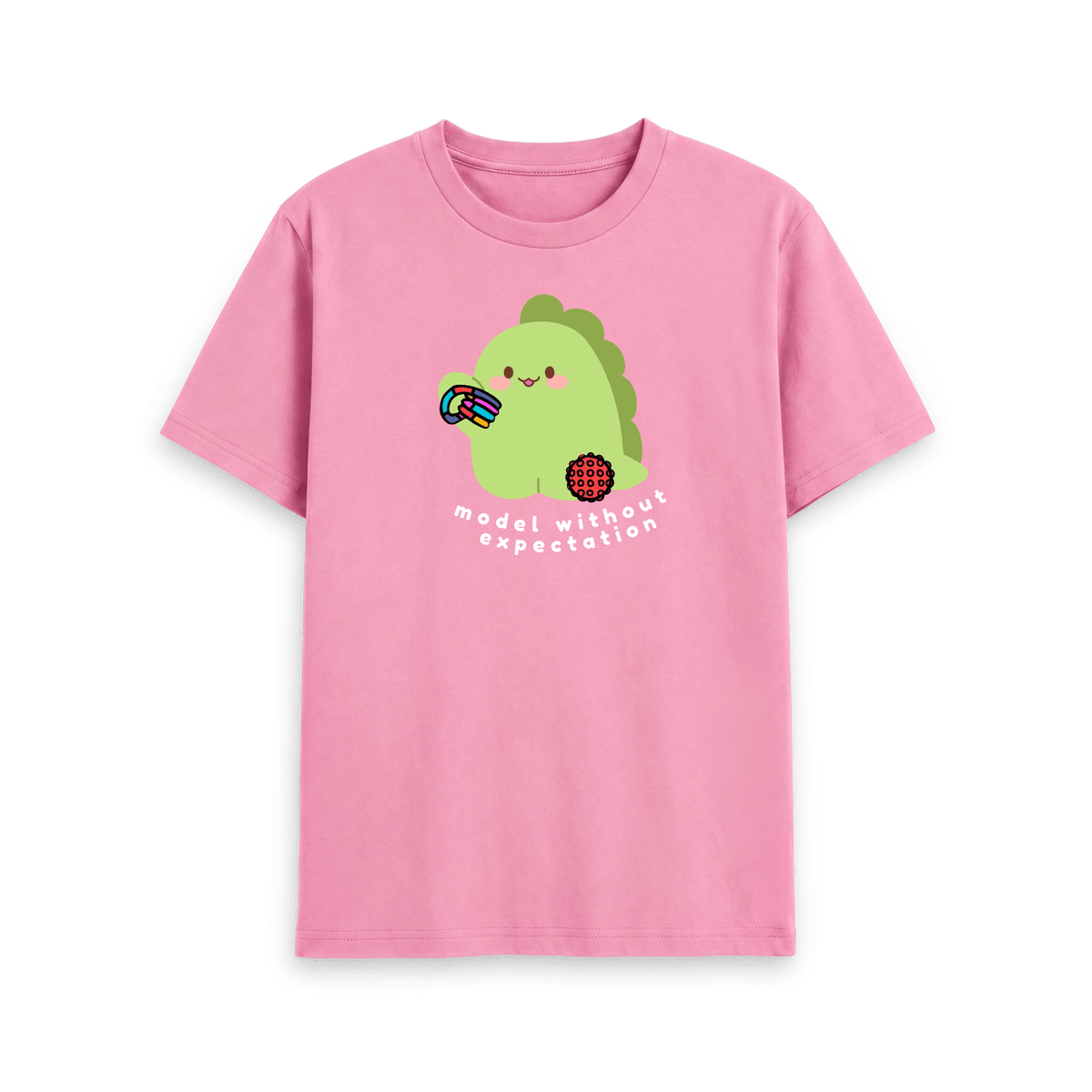 Rose Pink Printed T-shirt Front