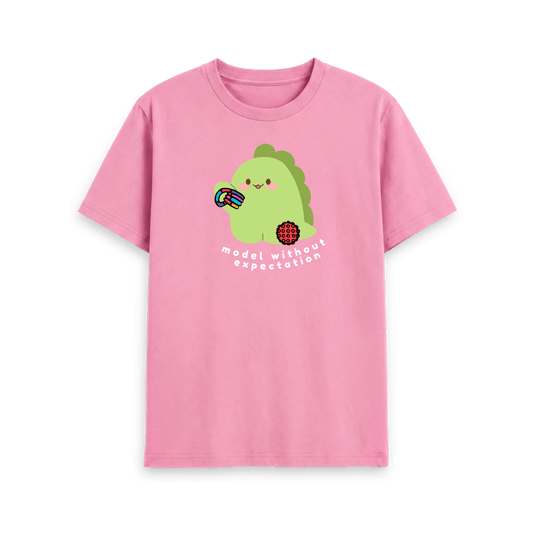 Rose Pink Printed T-shirt Front