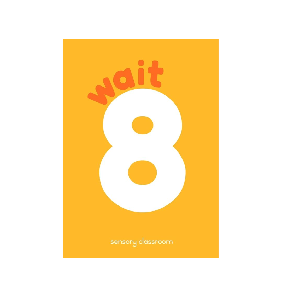 White Wait 8 postcard A6