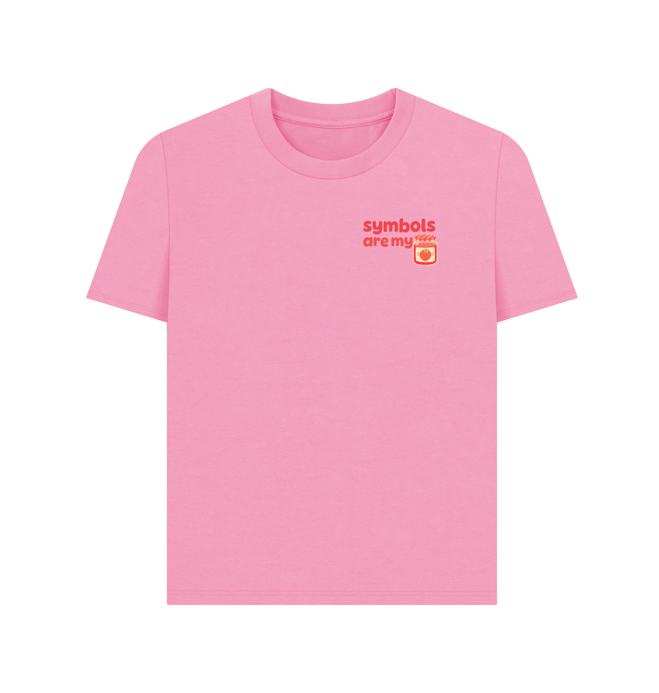 Rose Pink Printed T-shirt Front