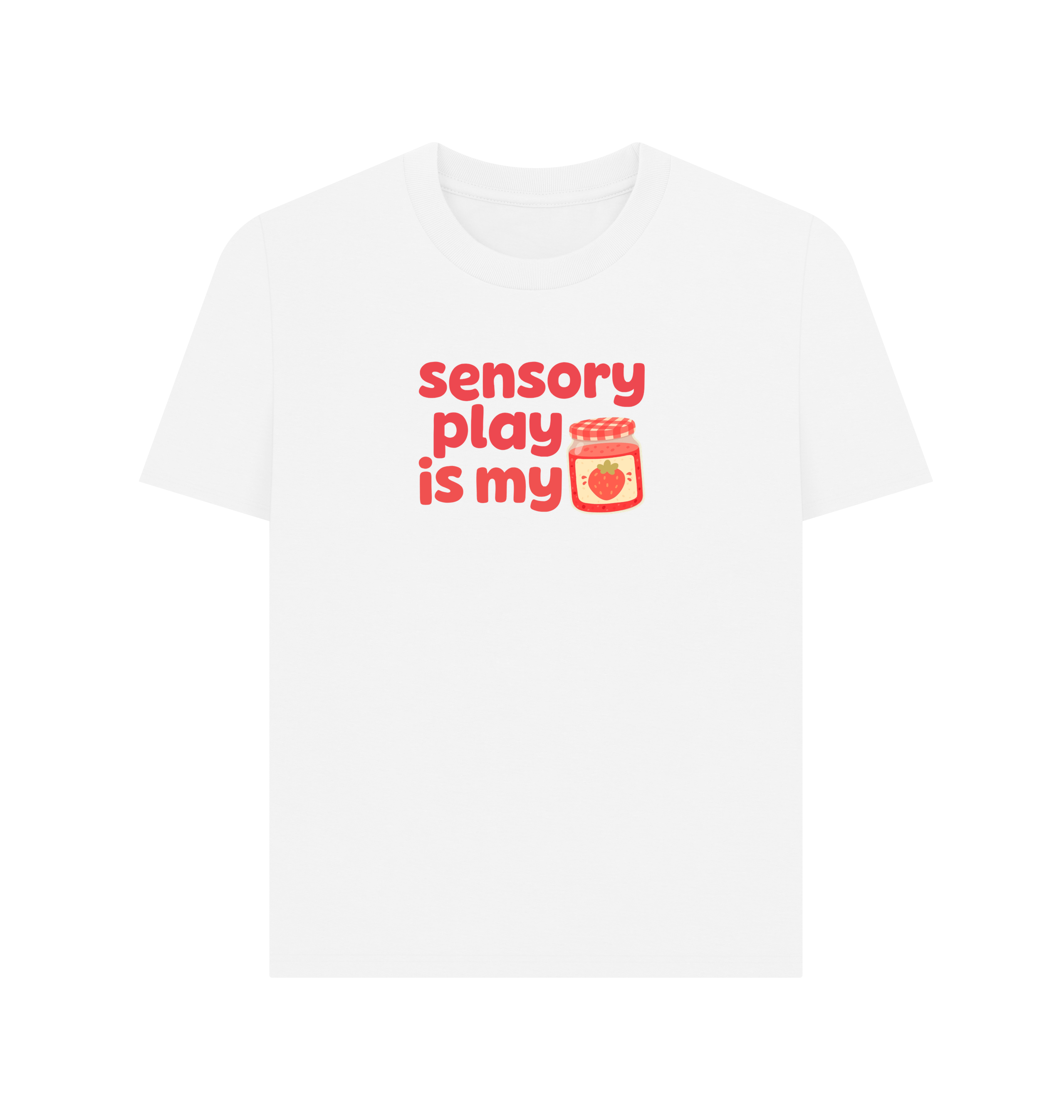 White Printed T-shirt Front