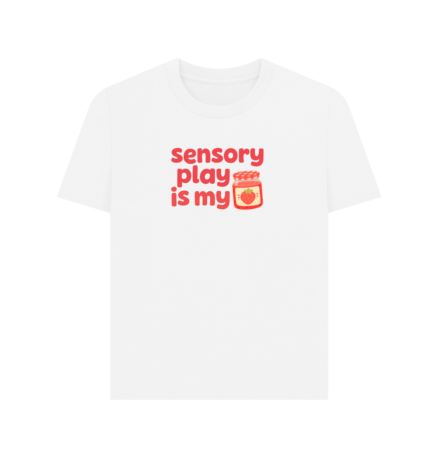 White Printed T-shirt Front