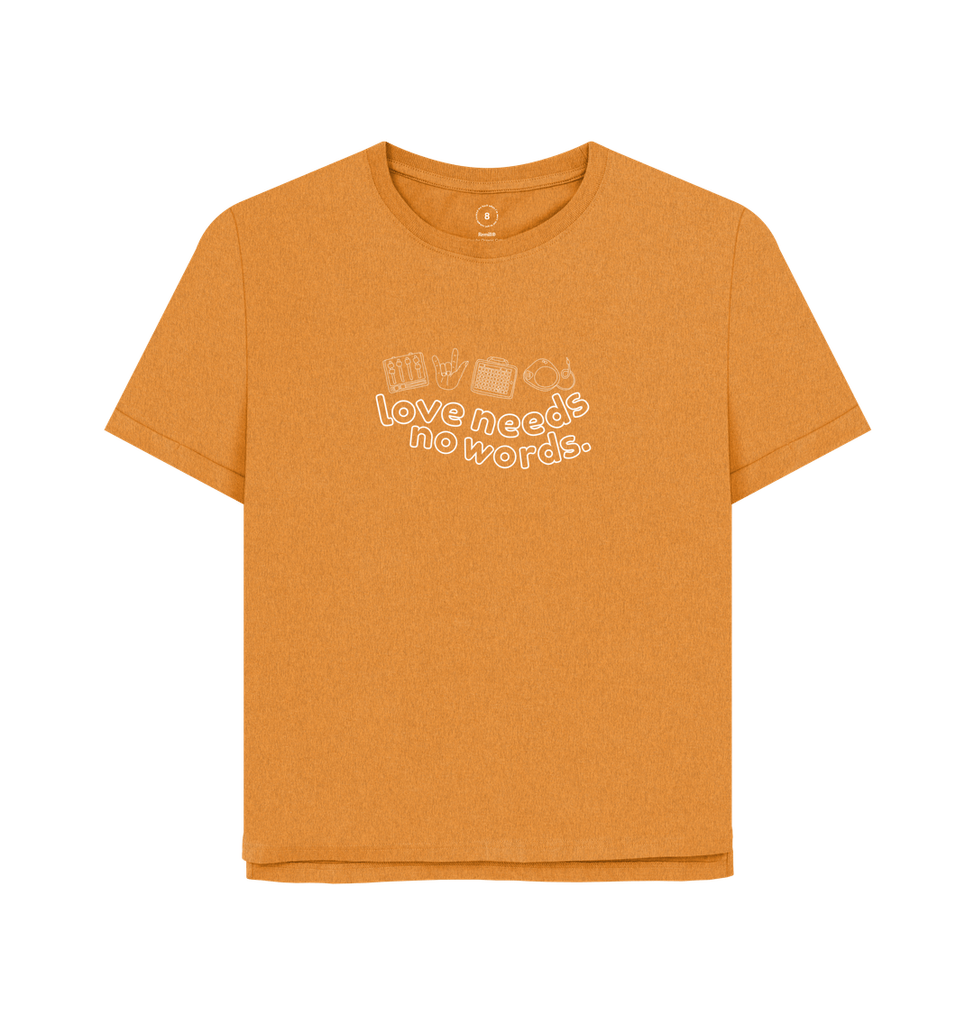 Amber Love Needs No Words Oversized Women's Tee