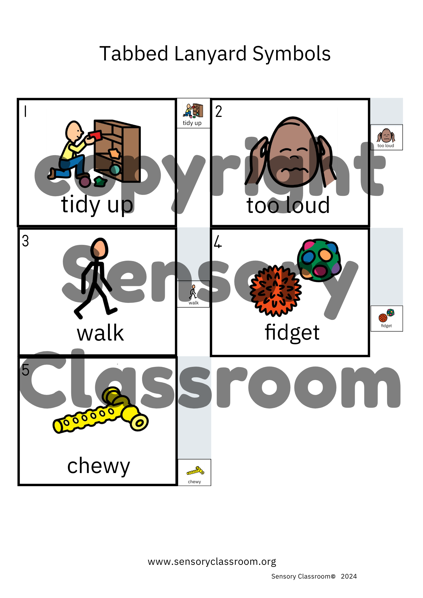 Tabbed Symbols Sets