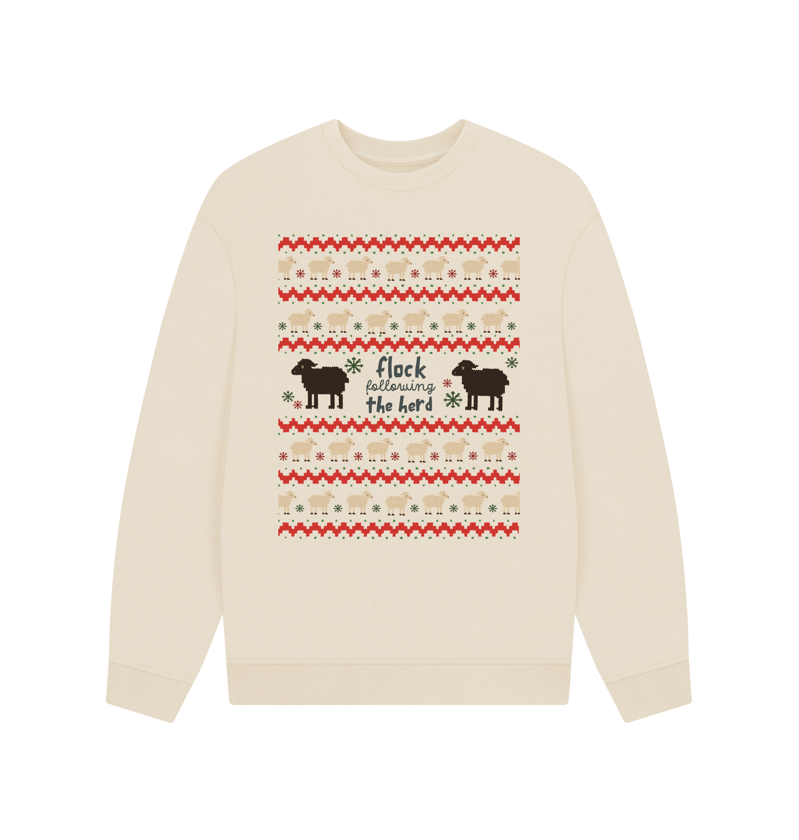 Oat Printed Sweater Front