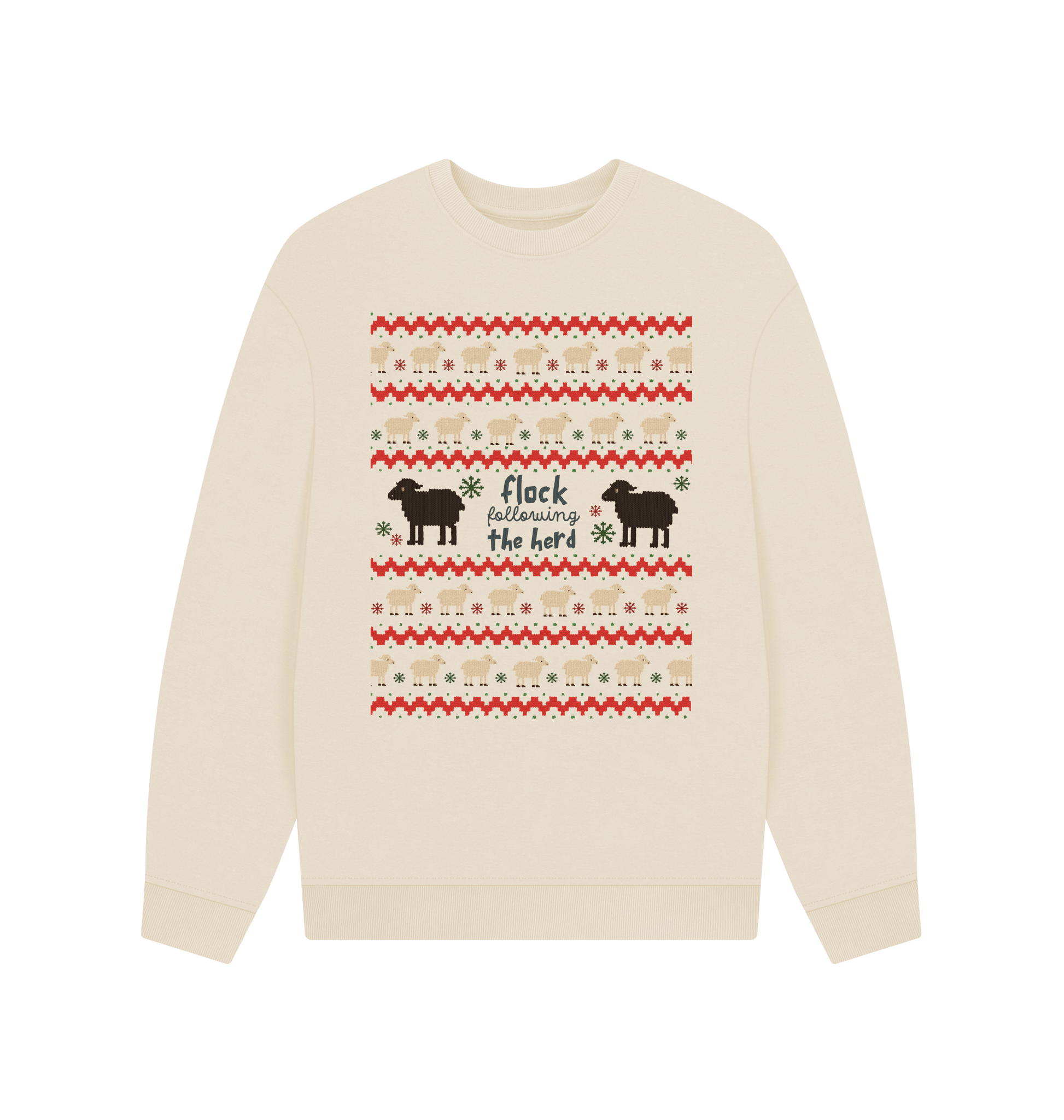 Oat Printed Sweater Front
