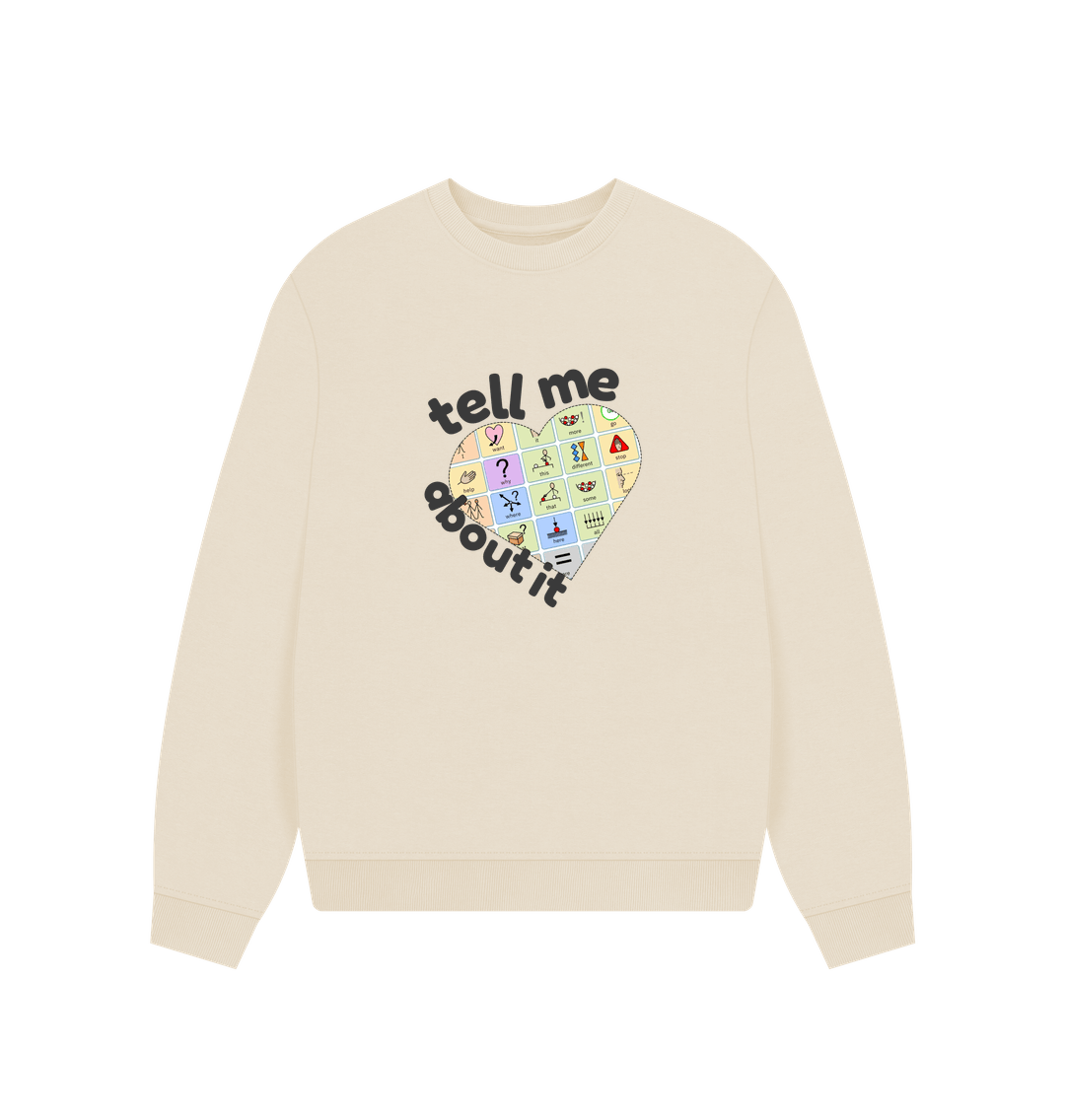 Oat Tell me About It Oversized Women's Sweater - cream